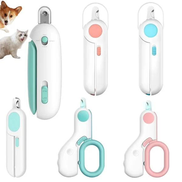 Cat Clippers with LED Light & Nail File Grooming Kit