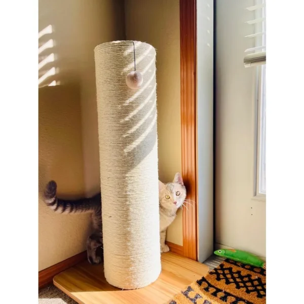 Cat Clippers: 29.5" Sisal Scratch Post, Scratch-Resistant