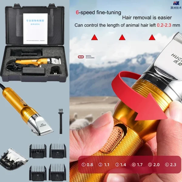 380W Cordless Cat Clippers for Dogs, Rabbits and Sheep - Image 5
