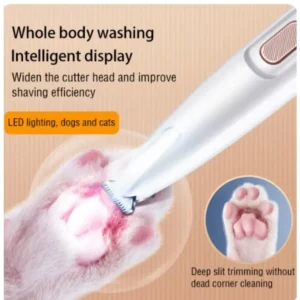 Cat Clippers: Waterproof Pet Hair Trimmer with LED Light