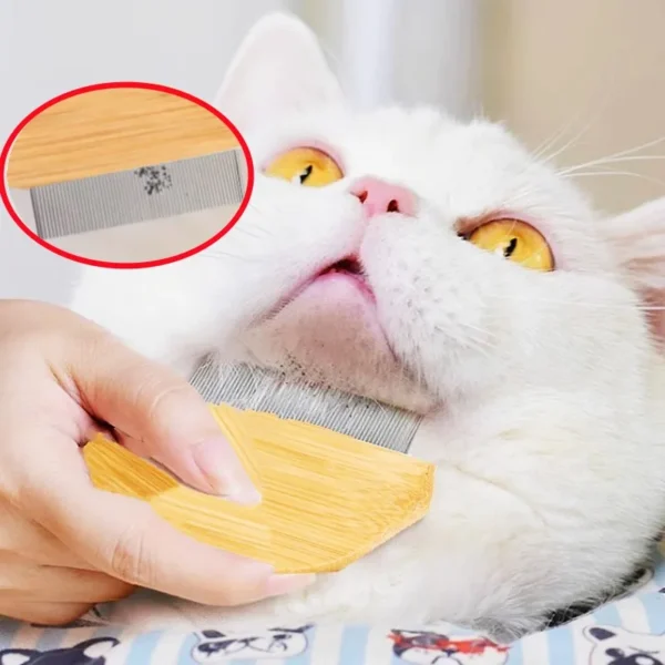 Cat Clippers Wooden Comb for Dense Hair & Cleaning