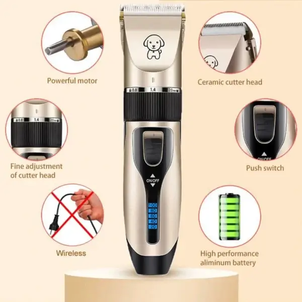Cat Clippers: Cordless Rechargeable Grooming Trimmer - Image 2
