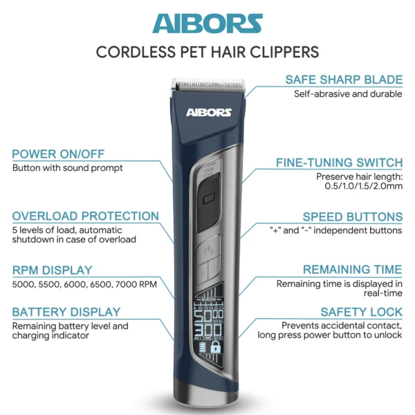 Cat Clippers: Low Noise Grooming Trimmer for Pets - Image 3