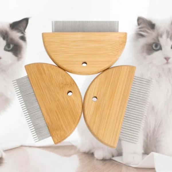 Cat Clippers Wooden Comb for Dense Hair & Cleaning - Image 3