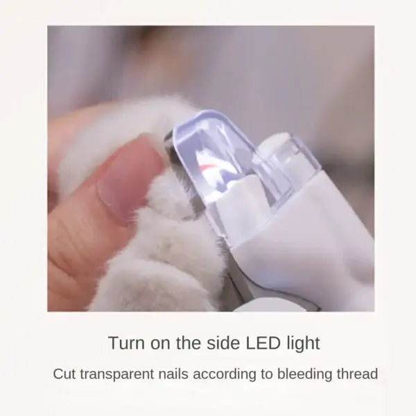 Cat Clippers with LED Light & Nail File for Grooming - Image 2