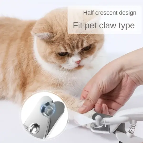 Cat Clippers with LED Light & Nail File for Grooming - Image 3